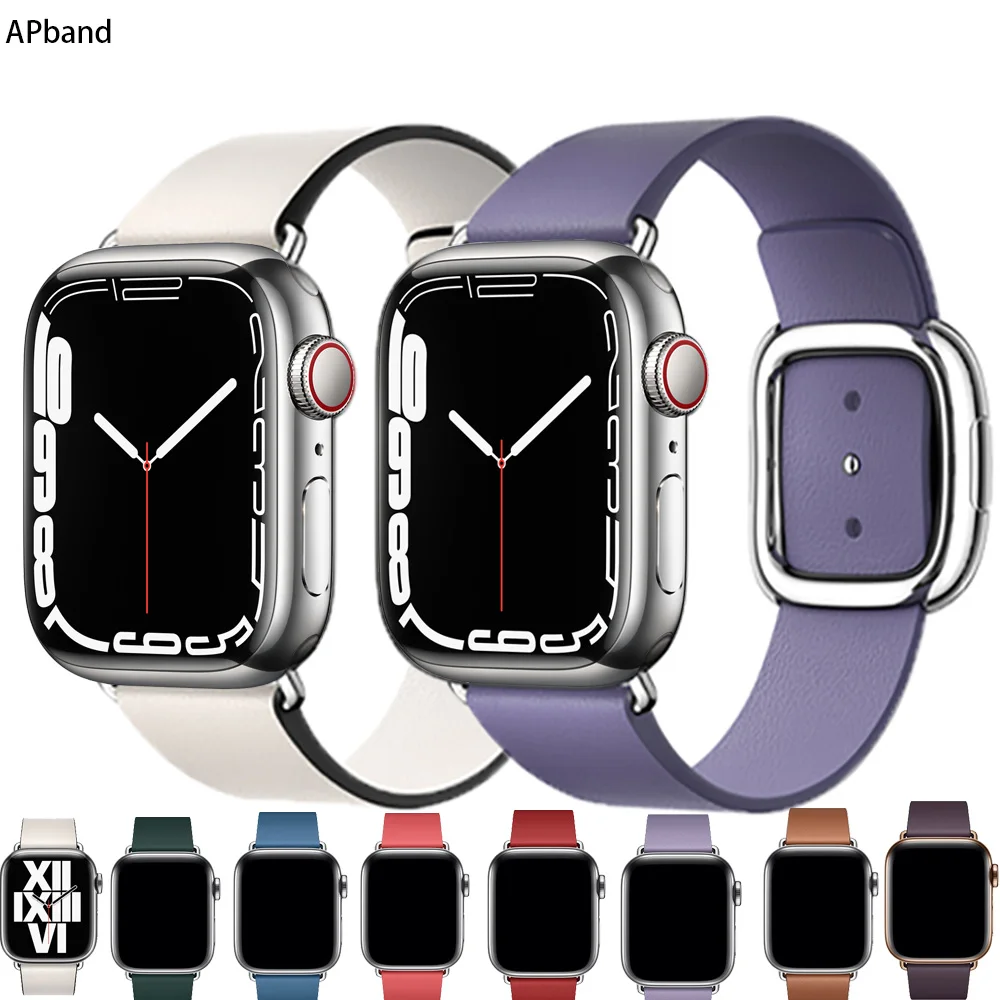 modern buckle strap For Apple Watch band 45mm 41mmm 44mm/40m 42mm/38mm correa Leather bracelet iwatch series 5 4 3 6 SE 7 strap
modern buckle strap For Apple Watch band 45mm 41mmm 44mm/40m 42mm/38mm correa Leather bracelet iwatch series 5 4 3 6 SE 7 strap