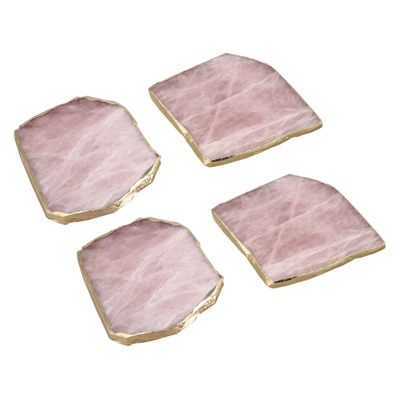 4Pcs Agate Slice Pink Agate Coaster Teacup Tray Decorative Design Stone Coaster Gold Edges Home Decor Gemstone Coaster
4Pcs Agate Slice Pink Agate Coaster Teacup Tray Decorative Design Stone Coaster Gold Edges Home Decor Gemstone Coaster