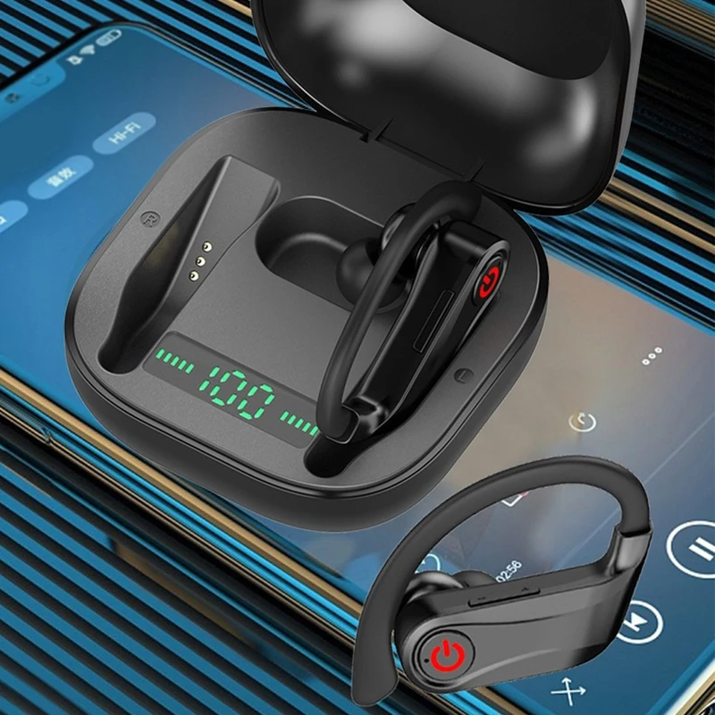 Bluetooth-compatible Headset Stable Connect Earphones Soft Ear Hook Earphone Hifi Sound Earphone IPX4 Waterproof Headset
Bluetooth-compatible Headset Stable Connect Earphones Soft Ear Hook Earphone Hifi Sound Earphone IPX4 Waterproof Headset