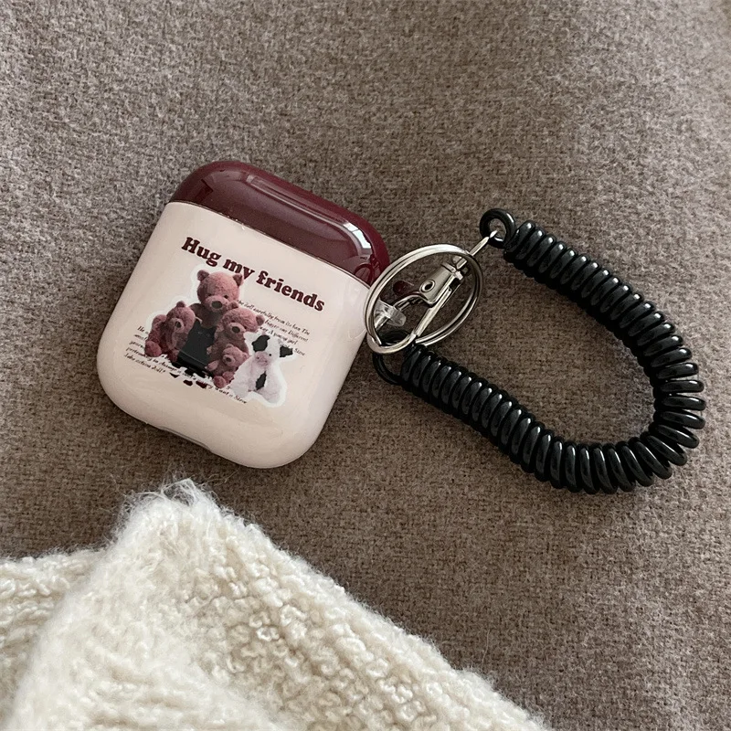 for Apple Wireless Bluetooth Headset Protective Case for Airpodspro Bear Family 1/2 Applicable 3 Elastic String Protective Case
for Apple Wireless Bluetooth Headset Protective Case for Airpodspro Bear Family 1/2 Applicable 3 Elastic String Protective Case