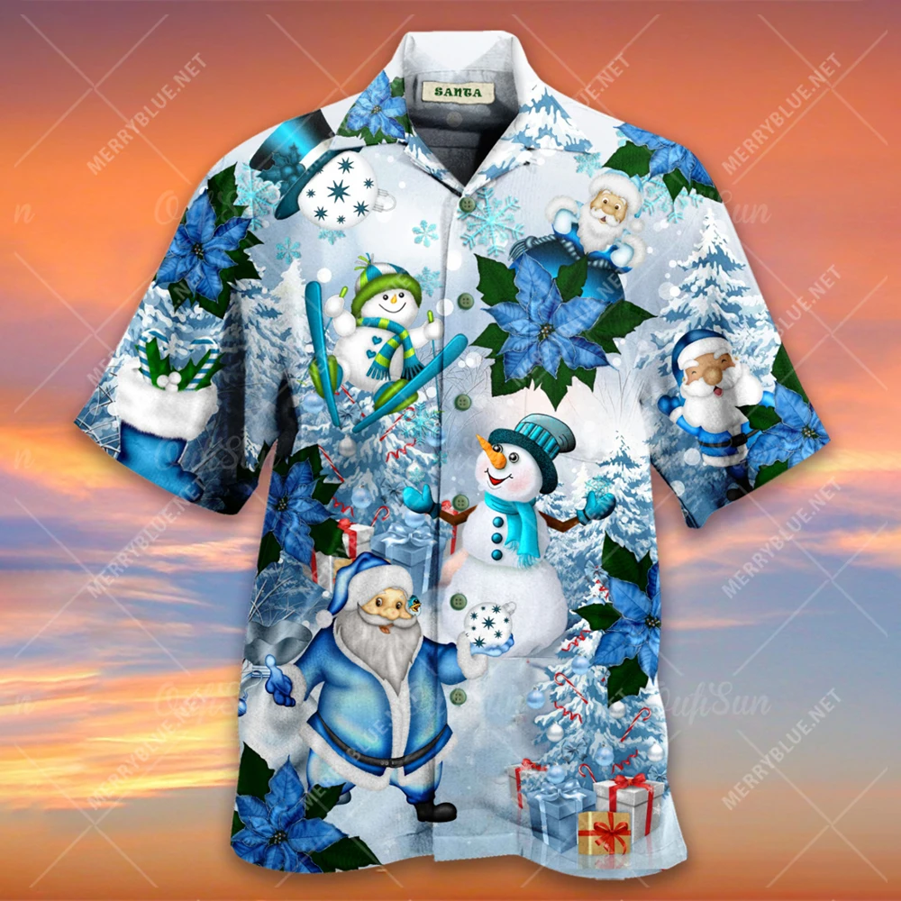 2021 New Santa Claus Men's Shirt Male Hawaiian Camicias Casual Single Button All-match Shirt Printed Short Sleeve Top
2021 New Santa Claus Men's Shirt Male Hawaiian Camicias Casual Single Button All-match Shirt Printed Short Sleeve Top