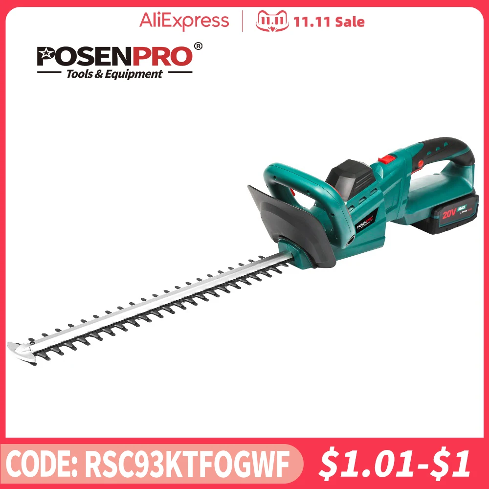 20V Cordless Hedge Trimmer with Telescopic Pole Household Garden Tool Set 2.0Ah Battery Electric Garden Pole Trimmer POSENPRO
20V Cordless Hedge Trimmer with Telescopic Pole Household Garden Tool Set 2.0Ah Battery Electric Garden Pole Trimmer POSENPRO
