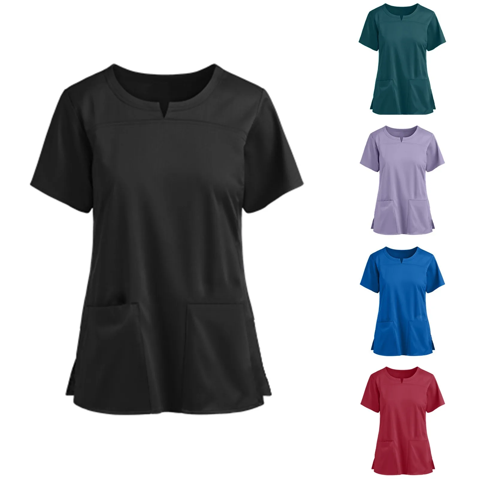 Women Nursing Uniform Short Sleeve V-neck Pocket Care Workers Scrubs Tops Pocket Nurse Working Medical Uniforms Blouse Tops
Women Nursing Uniform Short Sleeve V-neck Pocket Care Workers Scrubs Tops Pocket Nurse Working Medical Uniforms Blouse Tops
