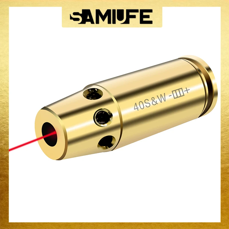 

Tactical Laser Bore Sight .40S&W Red Dot Brass Bullet for Aiming Shooting Calibration Adjustment Pistol Airsoft Gun Acessories