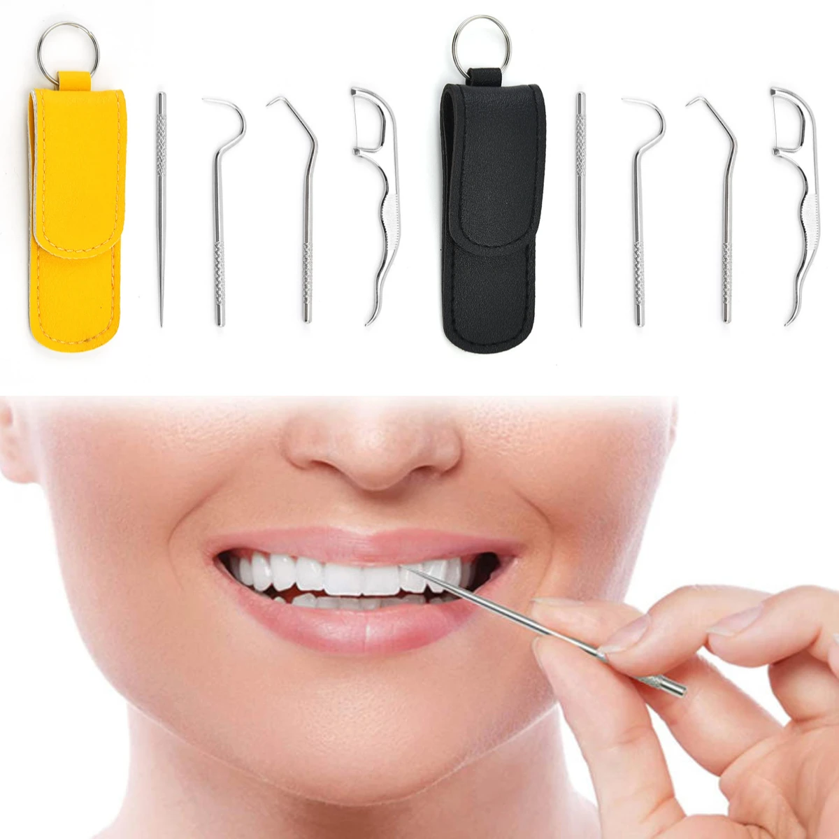 4pcs/set Portable Stainless Steel Toothpick Set Reusable Metal Toothpicks Flosser Picks Outdoor Camping Cleaning Tooth Tool
4pcs/set Portable Stainless Steel Toothpick Set Reusable Metal Toothpicks Flosser Picks Outdoor Camping Cleaning Tooth Tool