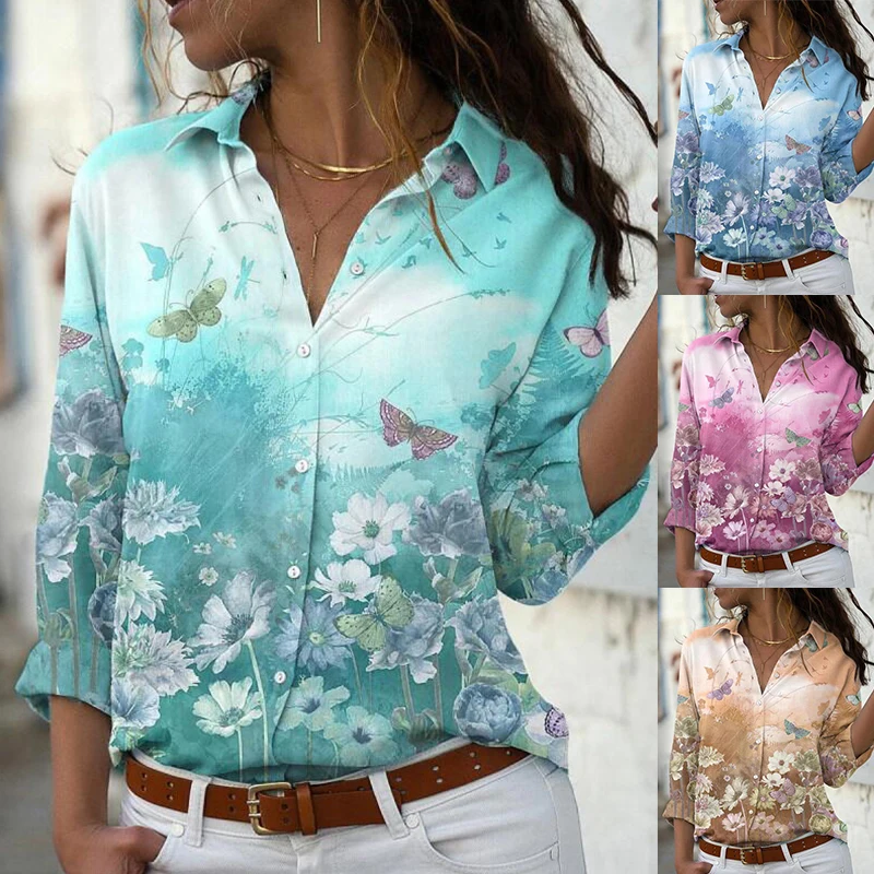 Women Printed T-Short Daily Casual Clothing Weekend Blouse Shirt Floral Print Streetwear Long Sleeve Casual Spring 2023 New
Women Printed T-Short Daily Casual Clothing Weekend Blouse Shirt Floral Print Streetwear Long Sleeve Casual Spring 2023 New