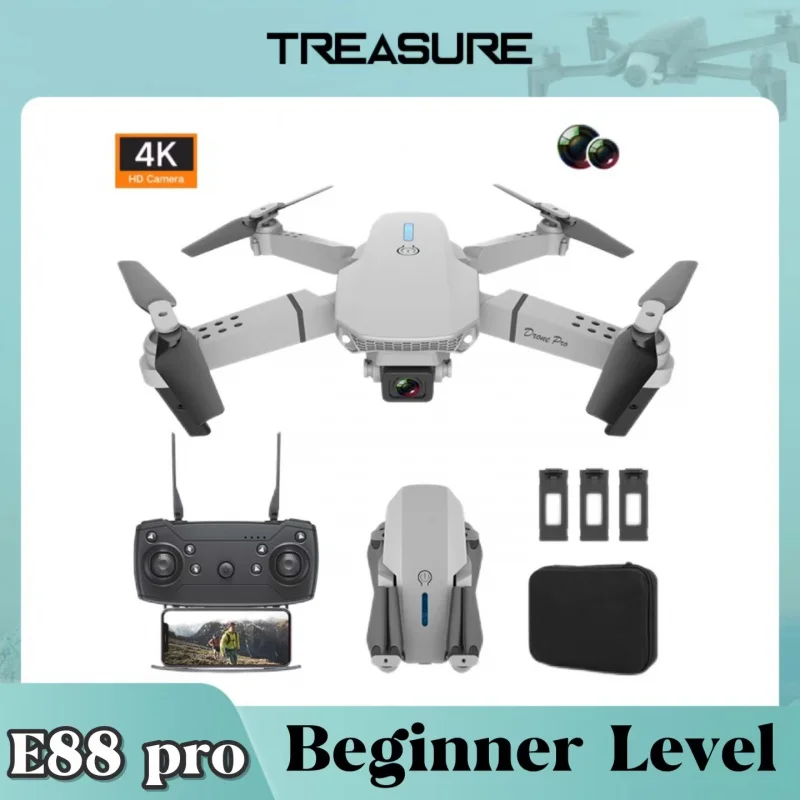 E88 Drone Height Hold RC Foldable Quadcopter Helicopter Dron Gift Toy WIFI FPV Wide Angle 4K 1080P HD Camera Dro'ne
E88 Drone Height Hold RC Foldable Quadcopter Helicopter Dron Gift Toy WIFI FPV Wide Angle 4K 1080P HD Camera Dro'ne