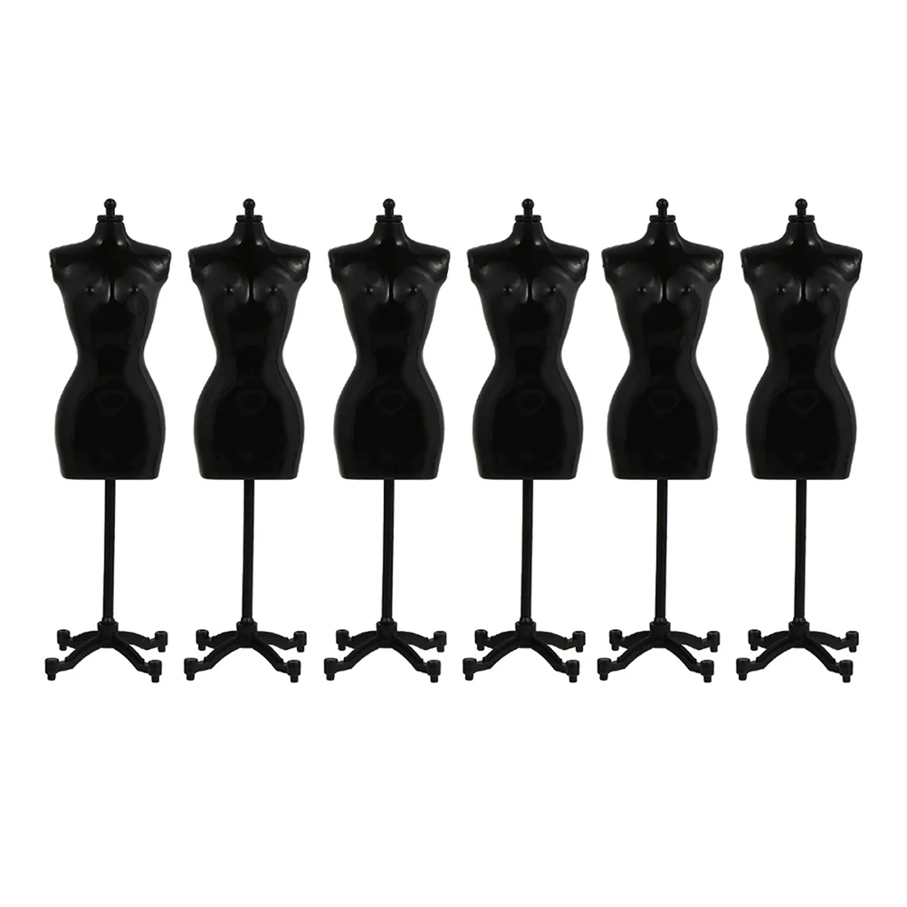 

6 Pcs Maniquine Dress Stands Playhouse Accessories Clothes Hangers Toys Dolls Display Holder Model Stand Bracket