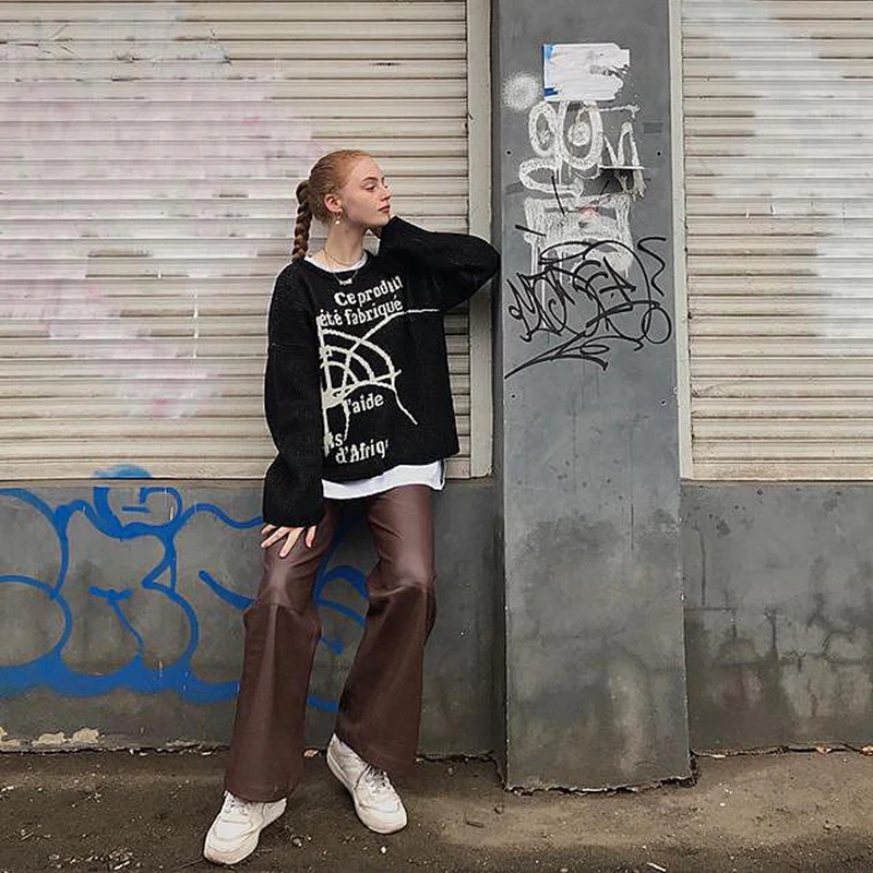 Vintage Street Hip Hop Sweater Men's/Women's Winter Loose Gothic Dark Loose Relaxed Pullover Junk Rock Knit Sweater
Vintage Street Hip Hop Sweater Men's/Women's Winter Loose Gothic Dark Loose Relaxed Pullover Junk Rock Knit Sweater