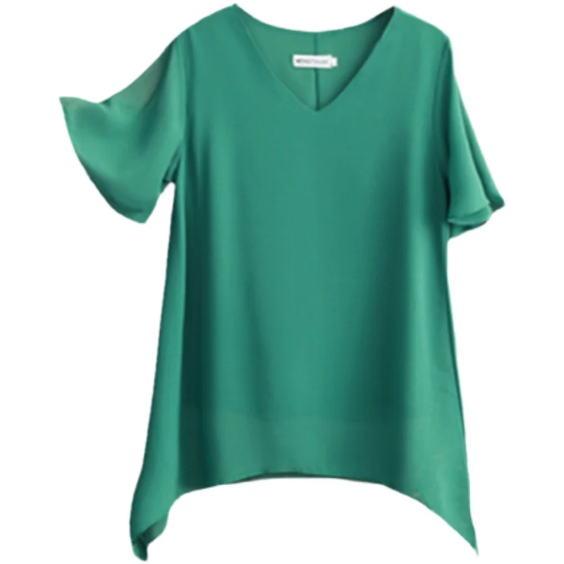 New Arrival Fashion Brand Summer New Tops Women's Chiffon Shirt V-neck Short-sleeved Top Large Size Loose and Thin Women's Shirt
New Arrival Fashion Brand Summer New Tops Women's Chiffon Shirt V-neck Short-sleeved Top Large Size Loose and Thin Women's Shirt