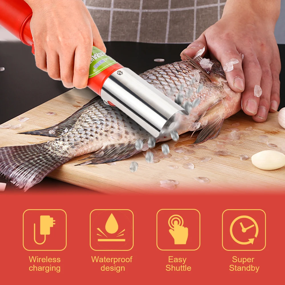220V 96W Charging Portable Electric Fish Scale Remover Highpower Dual Bearing Electric Scale Remover Household Kitchen Chef Tool
220V 96W Charging Portable Electric Fish Scale Remover Highpower Dual Bearing Electric Scale Remover Household Kitchen Chef Tool