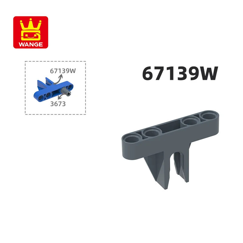 WANGE 67139W 100 г/58 шт. диагональная рамка с зажимом строительные блоки Moc совместимые