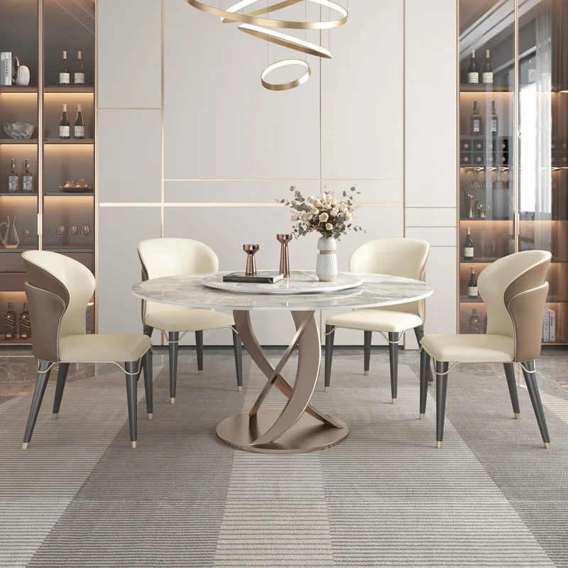 Light Luxury Slate Round Table With Turntable Modern Minimalist High-end Italian Small Household Dining Table And Chair Set
Light Luxury Slate Round Table With Turntable Modern Minimalist High-end Italian Small Household Dining Table And Chair Set