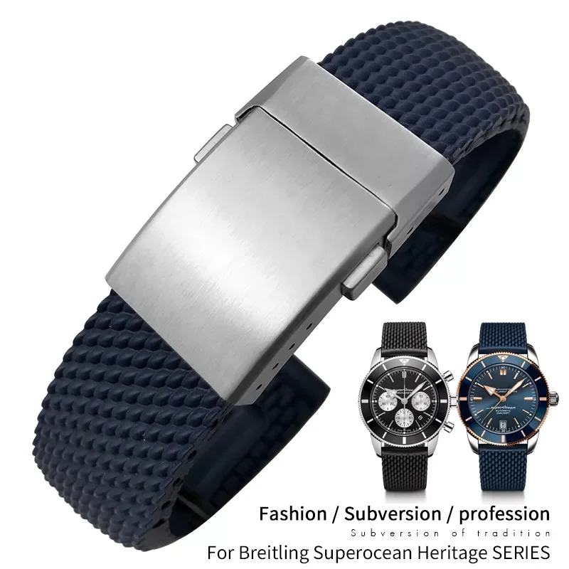 22mm 24mm Braided Silicone Rubber Watchband Replacement for Breitling Avenger Superocean Heritage Watch Strap Braceles Free tool
22mm 24mm Braided Silicone Rubber Watchband Replacement for Breitling Avenger Superocean Heritage Watch Strap Braceles Free tool