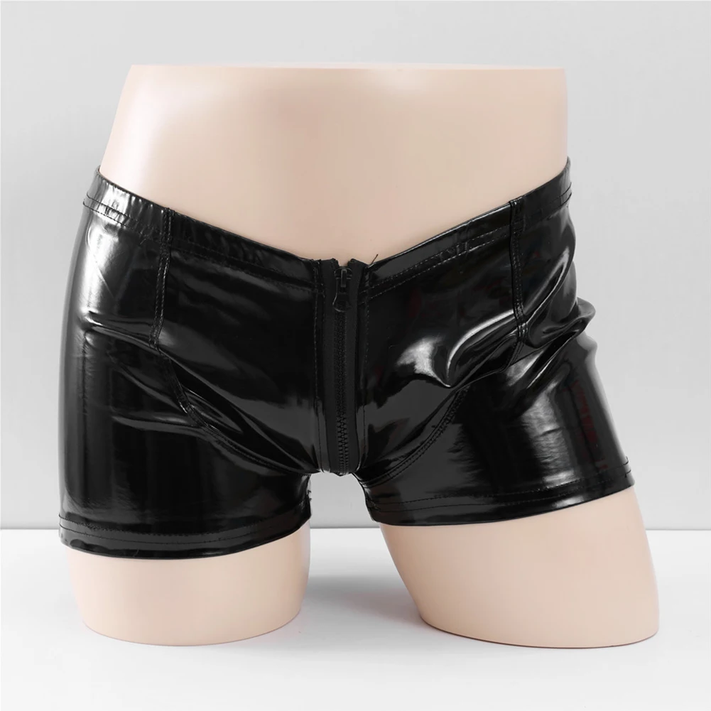 Sexy Men PU Leather Boxers Zip Up Panties Low Rise Bodycon Shorts Underpants Hip Lift Hot Underwear Bulge Pouch Panties
Sexy Men PU Leather Boxers Zip Up Panties Low Rise Bodycon Shorts Underpants Hip Lift Hot Underwear Bulge Pouch Panties