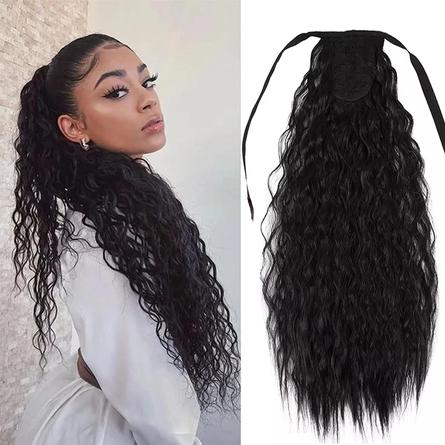 24Inch Long Curly Ponytail Drawstring Corn Wavy Ponytails Clip In Natural Hair Ponytail Extensions Synthetic Drawstring Ponytail
24Inch Long Curly Ponytail Drawstring Corn Wavy Ponytails Clip In Natural Hair Ponytail Extensions Synthetic Drawstring Ponytail