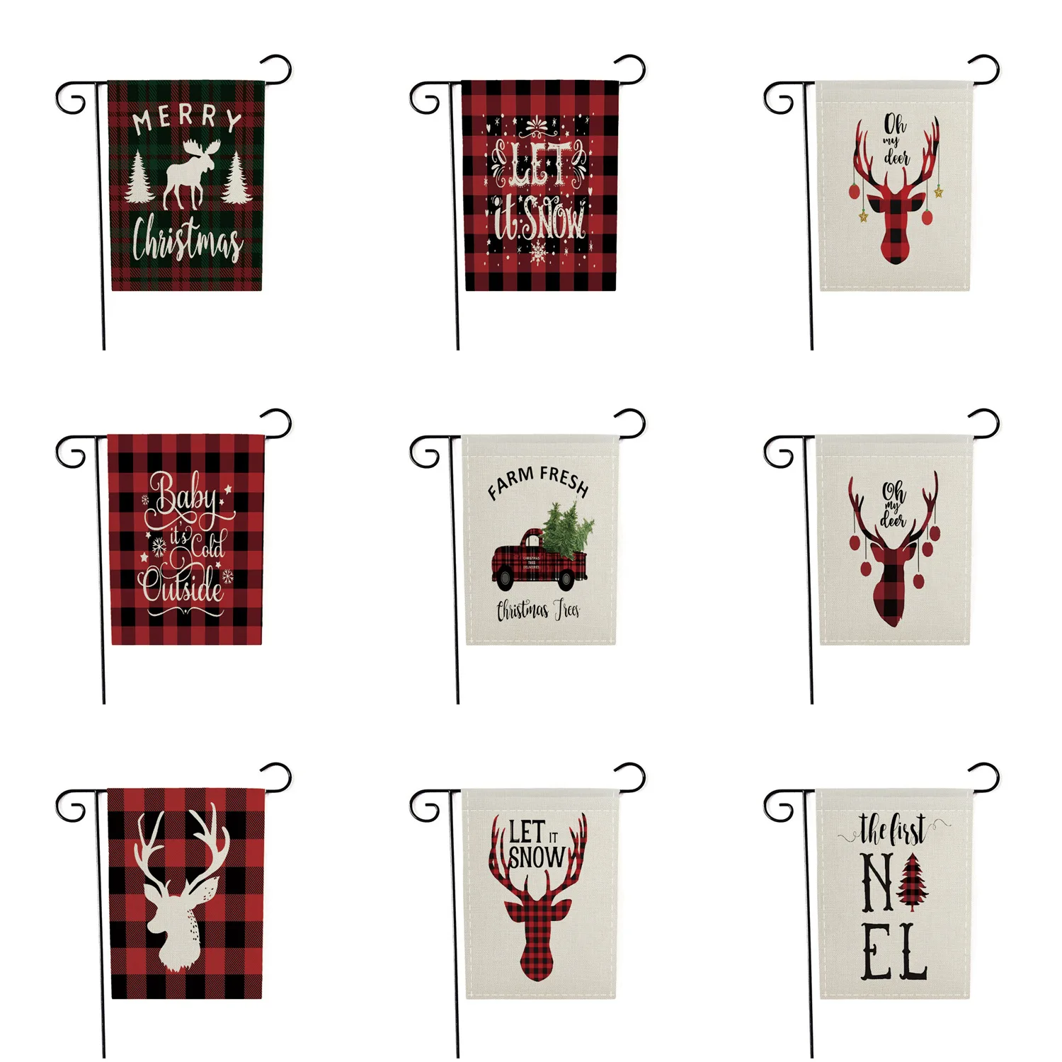 Christmas Tree Double Sides Garden Flags Elk Snowflake Series Flax Banner Party Banner Flags DIY Festival Decor
Christmas Tree Double Sides Garden Flags Elk Snowflake Series Flax Banner Party Banner Flags DIY Festival Decor