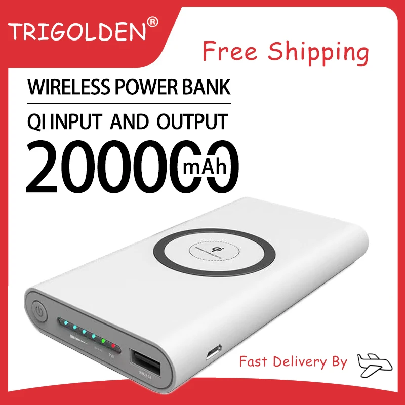 Free Shipping 200000mAh Wireless Power Bank Two-way Fast Charging Powerbank Portable Charger Type-c External Battery for IPhone
Free Shipping 200000mAh Wireless Power Bank Two-way Fast Charging Powerbank Portable Charger Type-c External Battery for IPhone