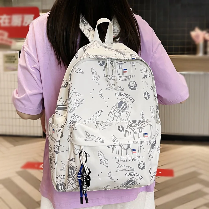 Girl Nylon Cartoon Print School Bag Women Trendy Student Backpack Female Kawaii College Backpack Fashion Ladies Laptop Book Bags
Girl Nylon Cartoon Print School Bag Women Trendy Student Backpack Female Kawaii College Backpack Fashion Ladies Laptop Book Bags