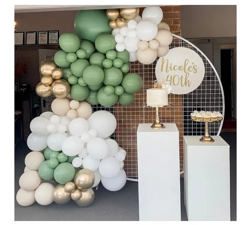 JOLLYBOOM 113pcs Sage Green Gold White Nude Balloon Garland Arch Kit Decoration for Baby Shower Weeding Birthday Party Supplies
JOLLYBOOM 113pcs Sage Green Gold White Nude Balloon Garland Arch Kit Decoration for Baby Shower Weeding Birthday Party Supplies