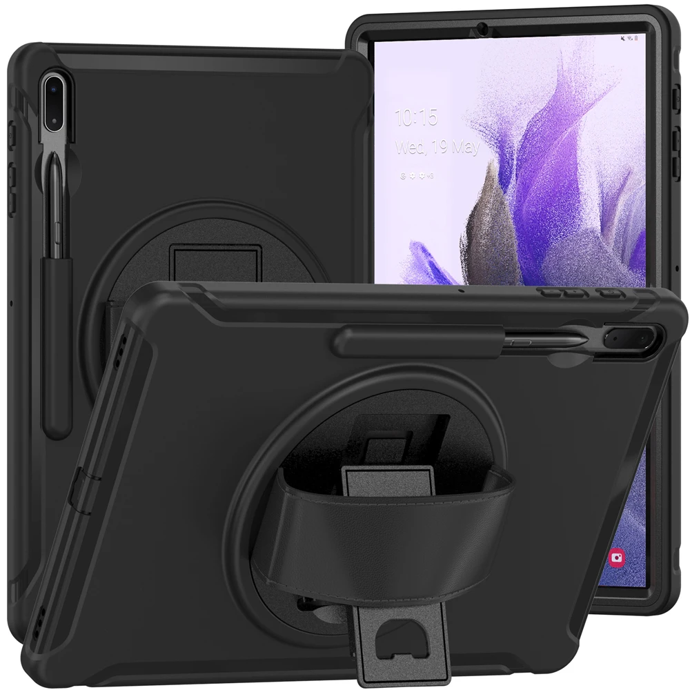 

Rotate Shockproof Funda Tablet Case for Samsung Galaxy Tab S7 FE S7FE 5G 12.4 T730 T735 T733 T736B T735C Cover PC Silicone Shell