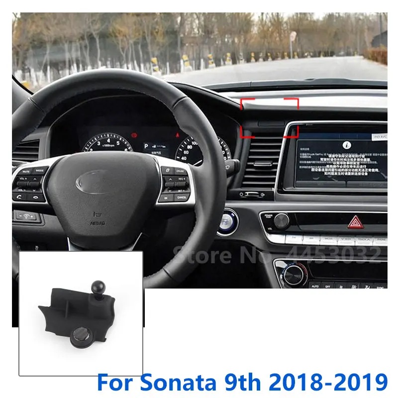

17mm Special Mounts For Hyundai Sonata 9th 8th Car Phone Holder Supporting Fixed Bracket Air Outlet Base Accessories 2011-2021
