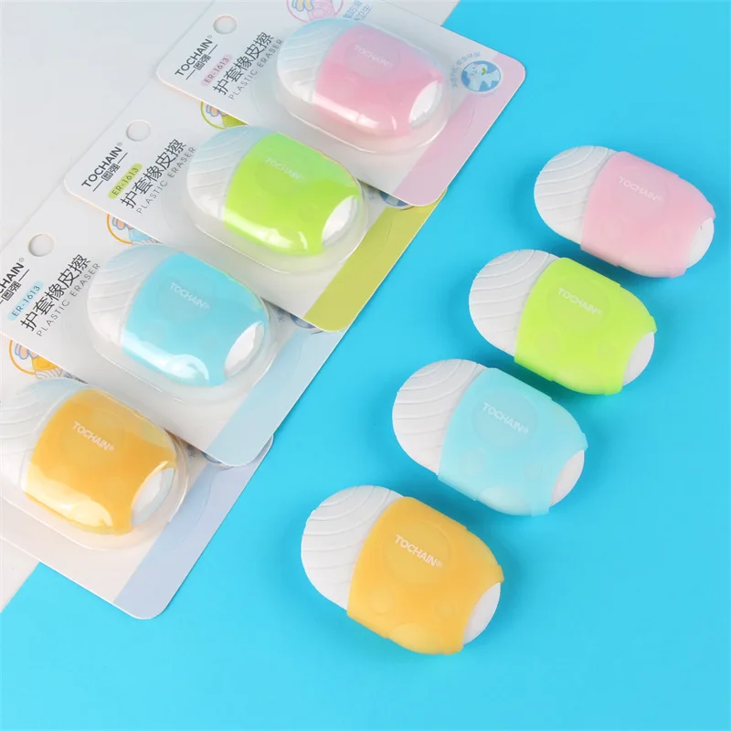 4pcs new card mounted sheath non-slip safety and environmental protection student eraser for kids stationery supplies
4pcs new card mounted sheath non-slip safety and environmental protection student eraser for kids stationery supplies