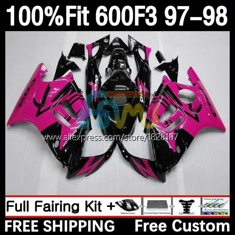 Injection Body +Tank For HONDA CBR600 F3 CBR 600F3 600 F3 FS 22No.133 CBR600FS CBR600F3 Rose black 97 98 1997 1998 OEM Fairing
Injection Body +Tank For HONDA CBR600 F3 CBR 600F3 600 F3 FS 22No.133 CBR600FS CBR600F3 Rose black 97 98 1997 1998 OEM Fairing