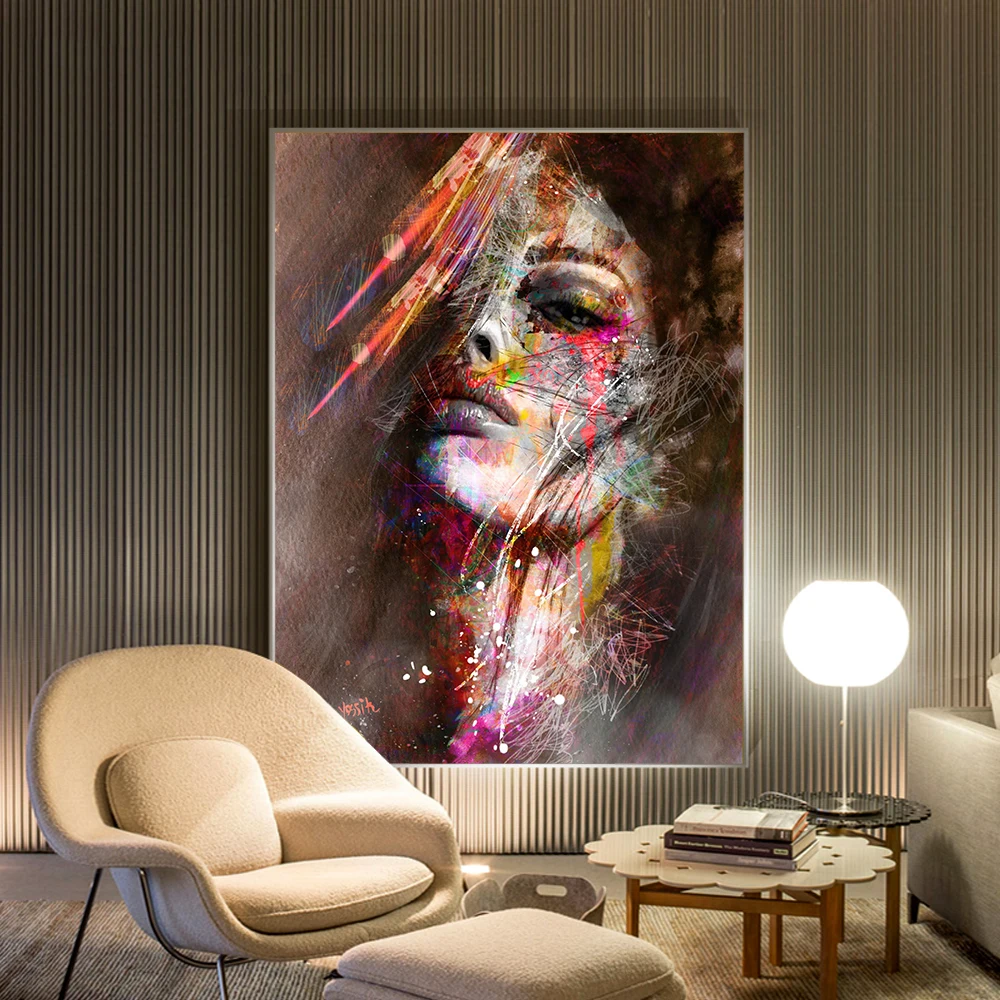 Colorful Woman Portrait Graffiti Art Posters Print Abstract Nordic Girl Canvas Paintings On The Wall Art Pictures For Home Decor
Colorful Woman Portrait Graffiti Art Posters Print Abstract Nordic Girl Canvas Paintings On The Wall Art Pictures For Home Decor