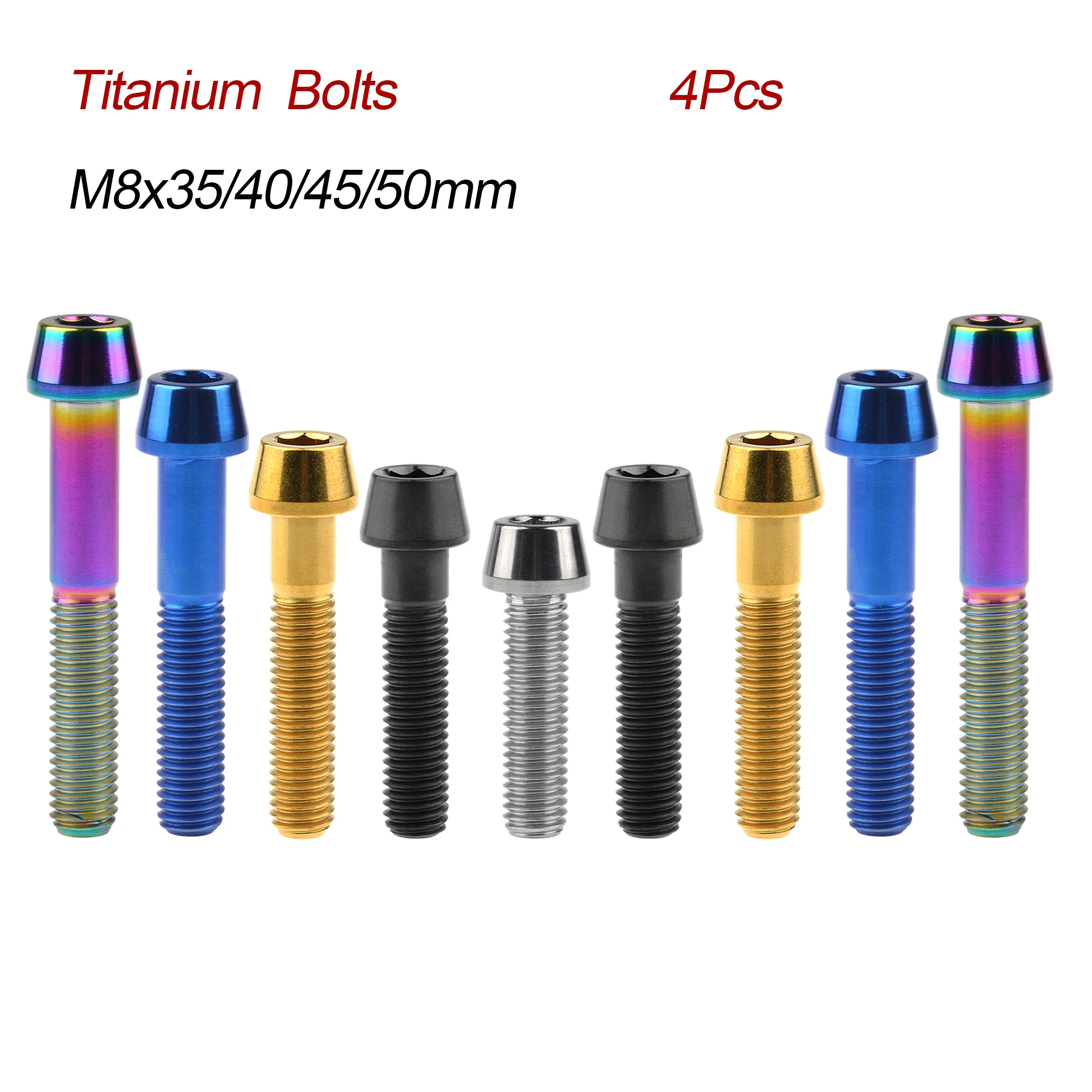 Wanyifa болты из титанового сплава M8x30/35/40/45/50 мм конусная головка DIN912 шестигранные винты для велосипеда аксессуары крепеж MTB 4 шт.
Wanyifa болты из титанового сплава M8x30/35/40/45/50 мм конусная головка DIN912 шестигранные винты для велосипеда аксессуары крепеж MTB 4 шт.