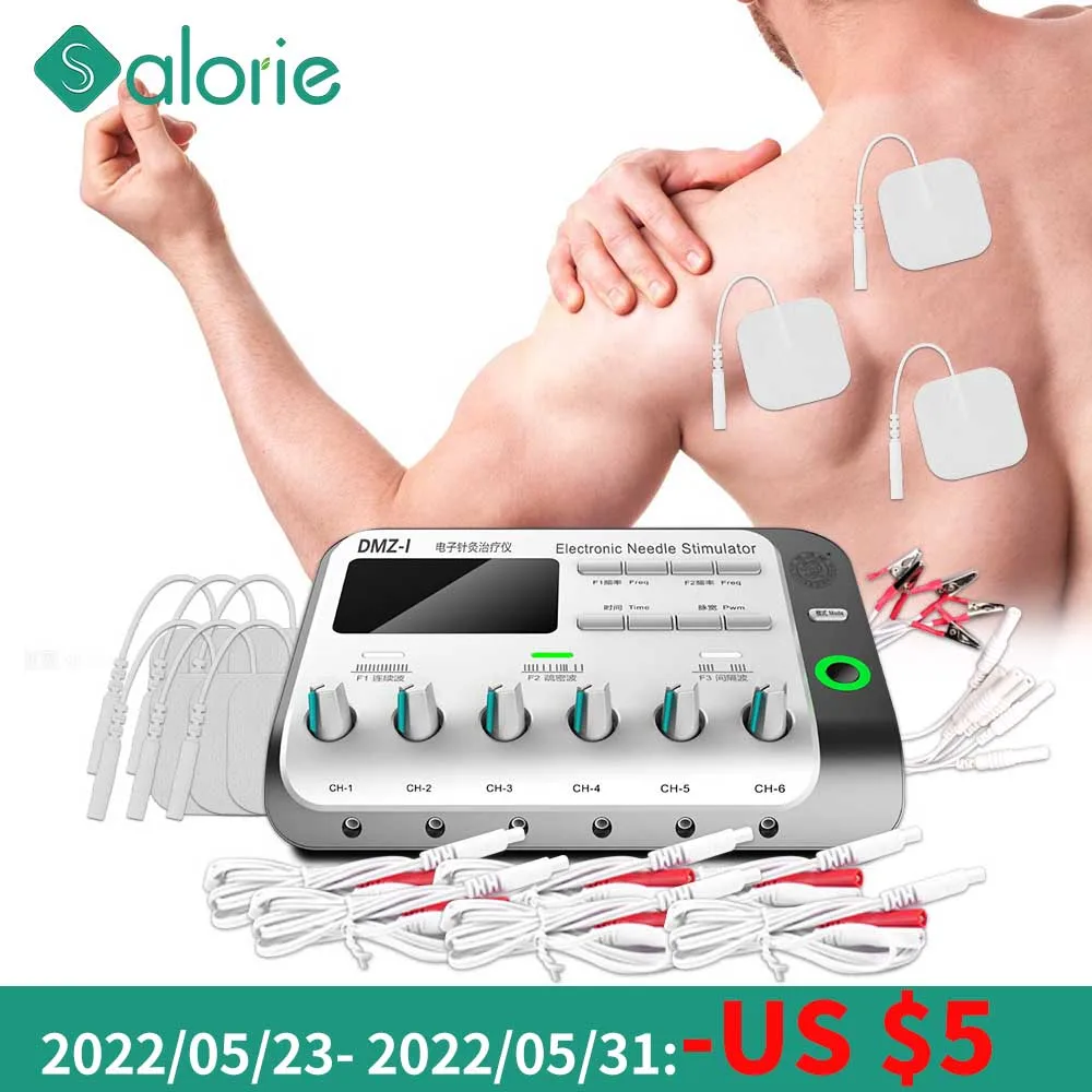 

6 Output Channel Disgistal Multi-Functional TENS Body Massager Electric Muscle Stimulator Relax Electroacupuncture Patch Massage