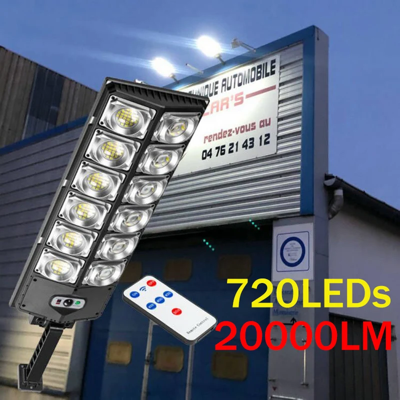 Upgrated 720LED 20000LM Solar Led Light Outdoor Solar Lamp Waterproof Garden Light Remote Control Street Lamps Built-in 20000mah
Upgrated 720LED 20000LM Solar Led Light Outdoor Solar Lamp Waterproof Garden Light Remote Control Street Lamps Built-in 20000mah