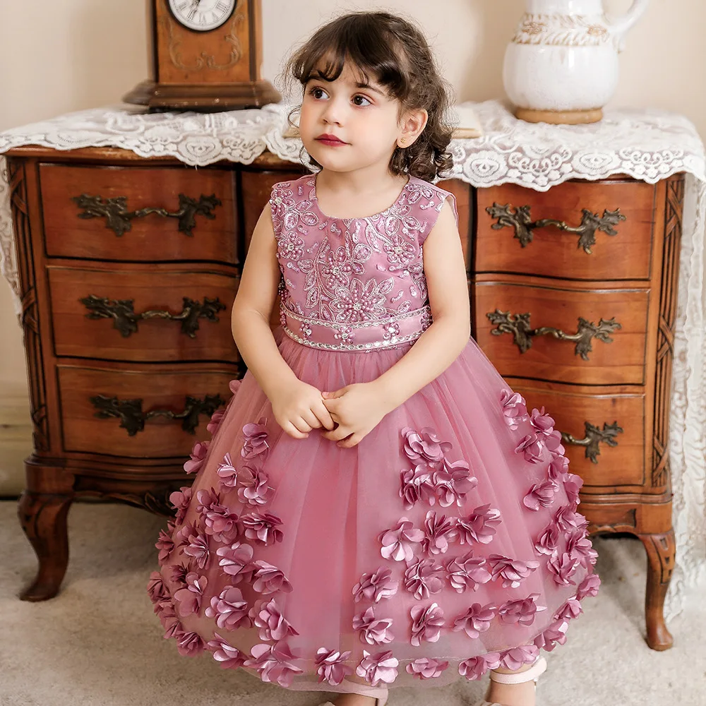 Sleeveless Handmade Flower Toddler Pretty Kids Pageant Formal First Holy Communion Gown For Country Party 2022 with Beads
Sleeveless Handmade Flower Toddler Pretty Kids Pageant Formal First Holy Communion Gown For Country Party 2022 with Beads