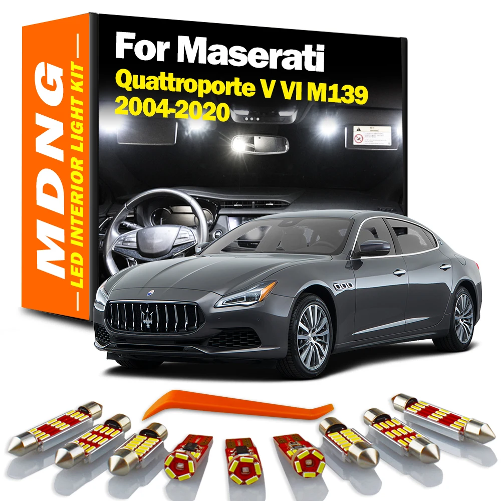 MDNG Canbus автомобильные светодиодные лампы комплект внутренней подсветки для Maserati Quattroporte V VI M139 2004-2020 купольная автомобильная лампа для чтения...
MDNG Canbus автомобильные светодиодные лампы комплект внутренней подсветки для Maserati Quattroporte V VI M139 2004-2020 купольная автомобильная лампа для чтения...