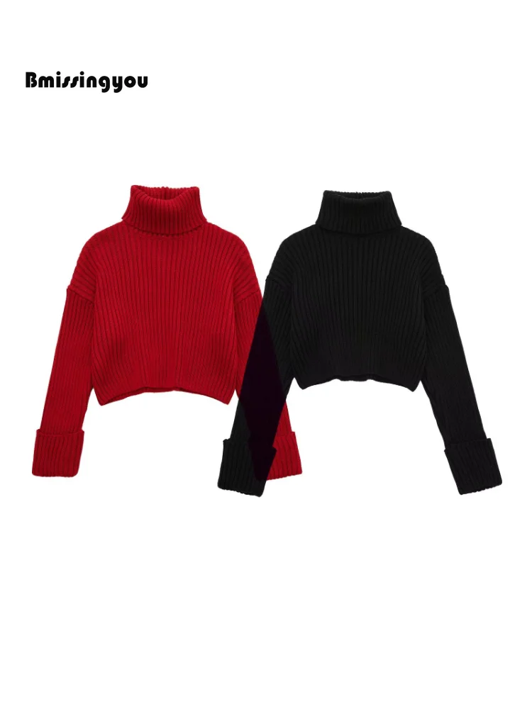 Bmissingyou Black Red Knit Turtleneck Sweater Pullover Long Sleeve Cropped Women Leggings Tops Autumn Winter Warm Sweaters
Bmissingyou Black Red Knit Turtleneck Sweater Pullover Long Sleeve Cropped Women Leggings Tops Autumn Winter Warm Sweaters