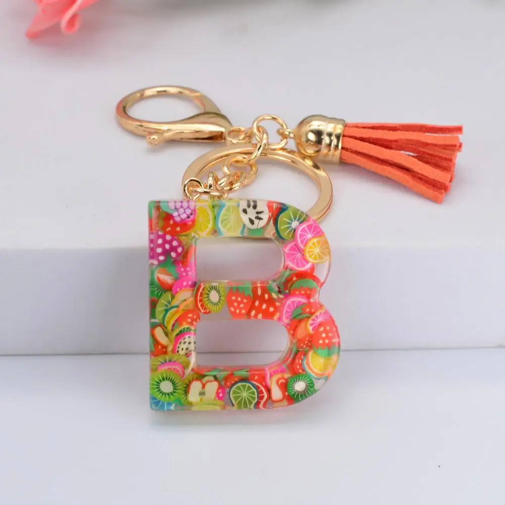 Key Chain 26 Letters Fruit Pattern Women Compact Long Lasting Key Ring Bag Decoration
Key Chain 26 Letters Fruit Pattern Women Compact Long Lasting Key Ring Bag Decoration
