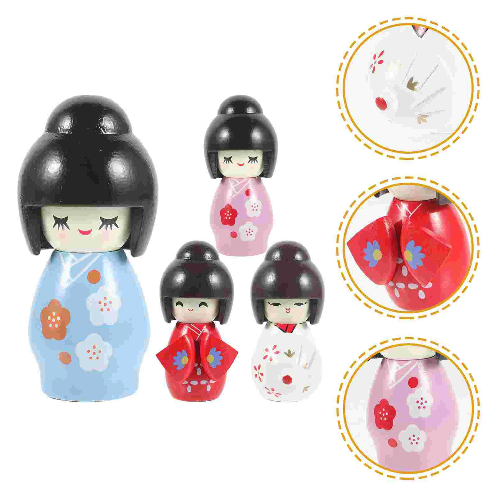 4 Pcs Miniature Kimono Kimonos Japanese Style Home Decor Desktop Ornament Japanese-style Wood Dolls Decor
4 Pcs Miniature Kimono Kimonos Japanese Style Home Decor Desktop Ornament Japanese-style Wood Dolls Decor