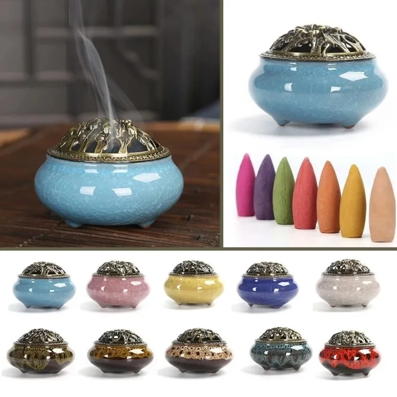 Muslim Arab Middle East Ceramic Copper Covered Incense Burner Ceramic Coil Living Room Bedroom Incense Burner Decoration
Muslim Arab Middle East Ceramic Copper Covered Incense Burner Ceramic Coil Living Room Bedroom Incense Burner Decoration