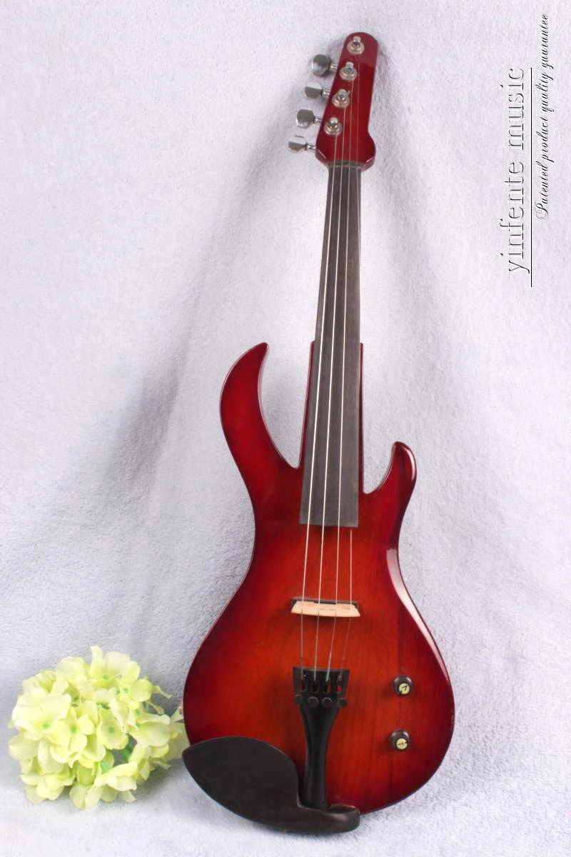 4 String RED Electric Violin New 4/4 Flame guitar shape Solid wood Powerful Sound EV20-8
4 String RED Electric Violin New 4/4 Flame guitar shape Solid wood Powerful Sound EV20-8