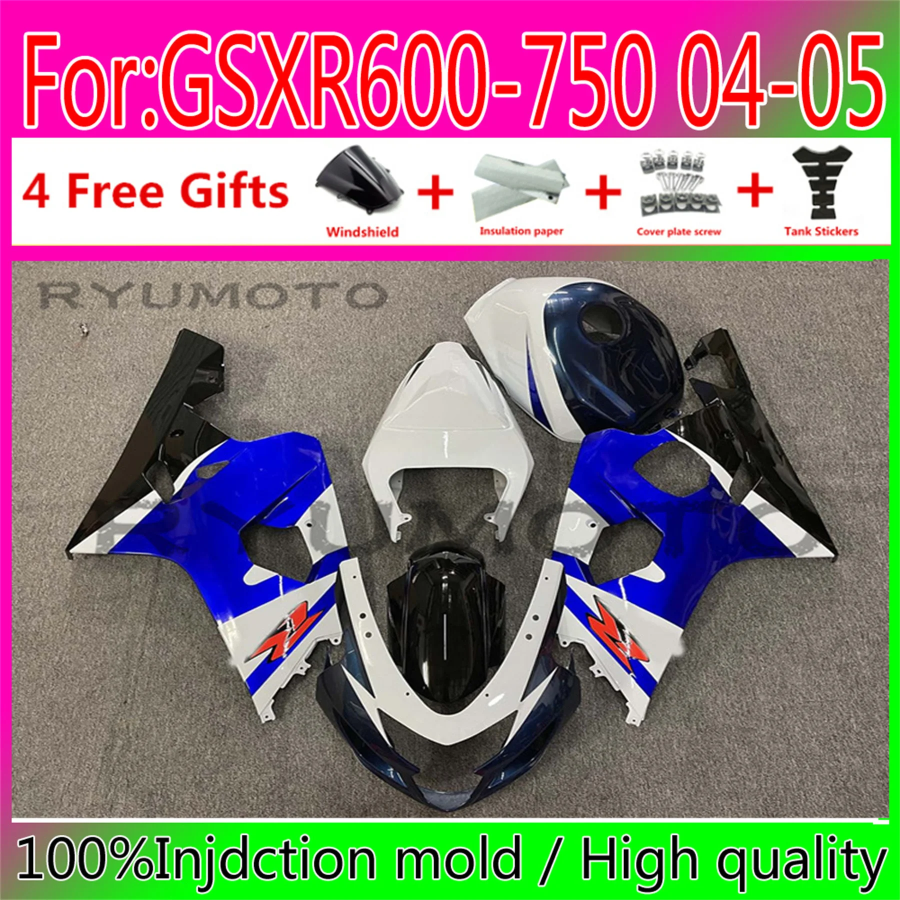 Новинка, Обтекатели для литья под давлением ABS для мотоциклов Suzuki GSXR600 GSXR750 GSXR 600 750 K4 2004 2005 04 05, обтекатели
Новинка, Обтекатели для литья под давлением ABS для мотоциклов Suzuki GSXR600 GSXR750 GSXR 600 750 K4 2004 2005 04 05, обтекатели