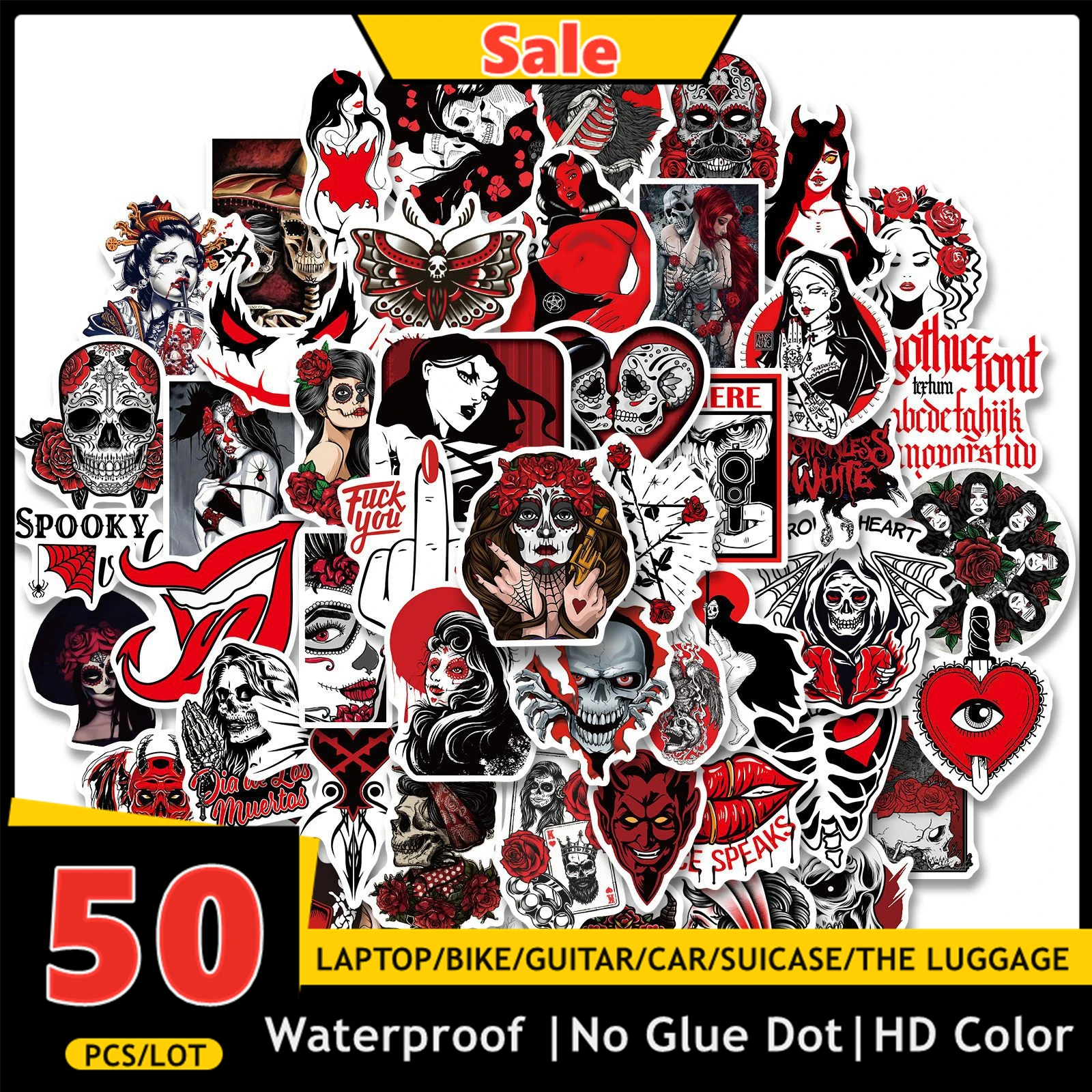 25/ 50 pcs/lot Anime horrific Movie Dark Gothic Skull Cartoon Stickers Graffiti HD Skateboard Cup Motorbike Laptop Sticker Gift
25/ 50 pcs/lot Anime horrific Movie Dark Gothic Skull Cartoon Stickers Graffiti HD Skateboard Cup Motorbike Laptop Sticker Gift