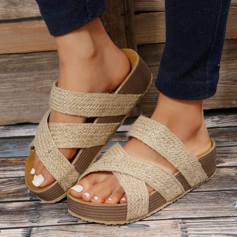 Platform Sandals For Women Casual Open Toe Sandals Roman Wedges Womens Slippers with Backs Rubber Sole Slippers for Women
Platform Sandals For Women Casual Open Toe Sandals Roman Wedges Womens Slippers with Backs Rubber Sole Slippers for Women