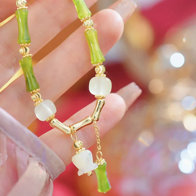 New Chinese Style Bamboo Joint Magnetic Bracelet Natural White Butterfly Shell Lily Of The Valley Bracelet Women's Jewelry Gifts
New Chinese Style Bamboo Joint Magnetic Bracelet Natural White Butterfly Shell Lily Of The Valley Bracelet Women's Jewelry Gifts