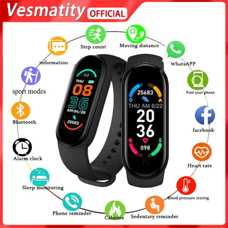 2022 New M6 Plus Sports Smart Watch Heart Rate Blood Pressure Monitoring Waterproof Smart Watch Men Women Multifunction Watch
2022 New M6 Plus Sports Smart Watch Heart Rate Blood Pressure Monitoring Waterproof Smart Watch Men Women Multifunction Watch