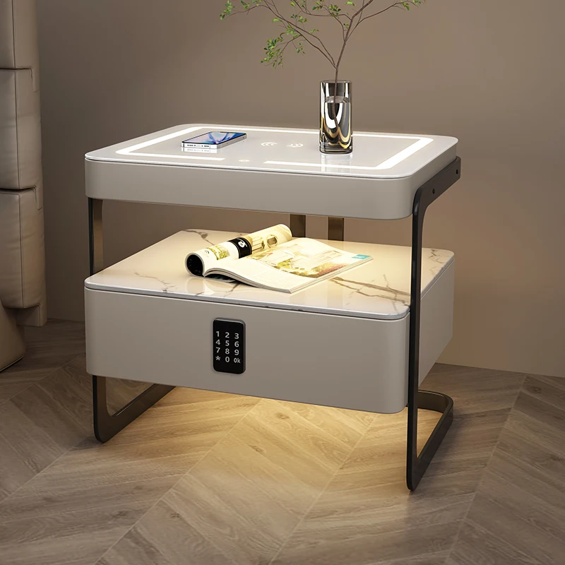 

Storage Cabinet Nightstands Smart Bedside Table Comfortable Dressers Bedside Tables Drawers Gabinete Gamer Home Furniture TY30XP