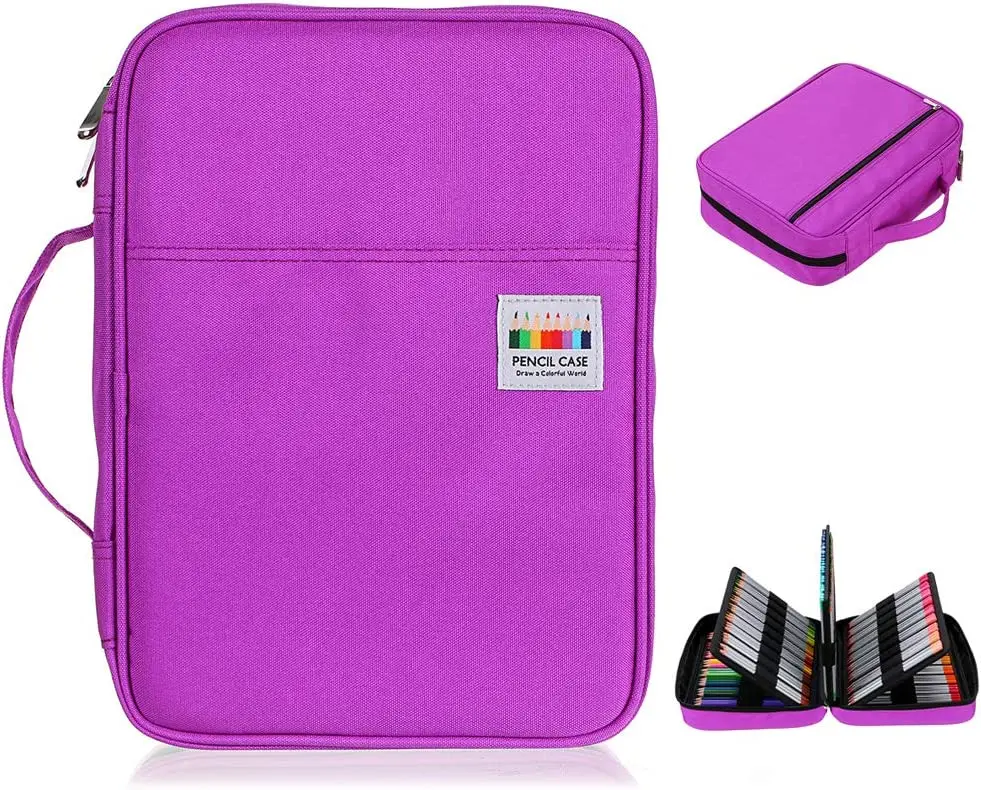 Чехол для цветного карандаша с 220 отделениями, органайзер для карандашей с удобной ручкой, портативный многослойный держатель для цветных карандашей и гелевых ручек
Чехол для цветного карандаша с 220 отделениями, органайзер для карандашей с удобной ручкой, портативный многослойный держатель для цветных карандашей и гелевых ручек