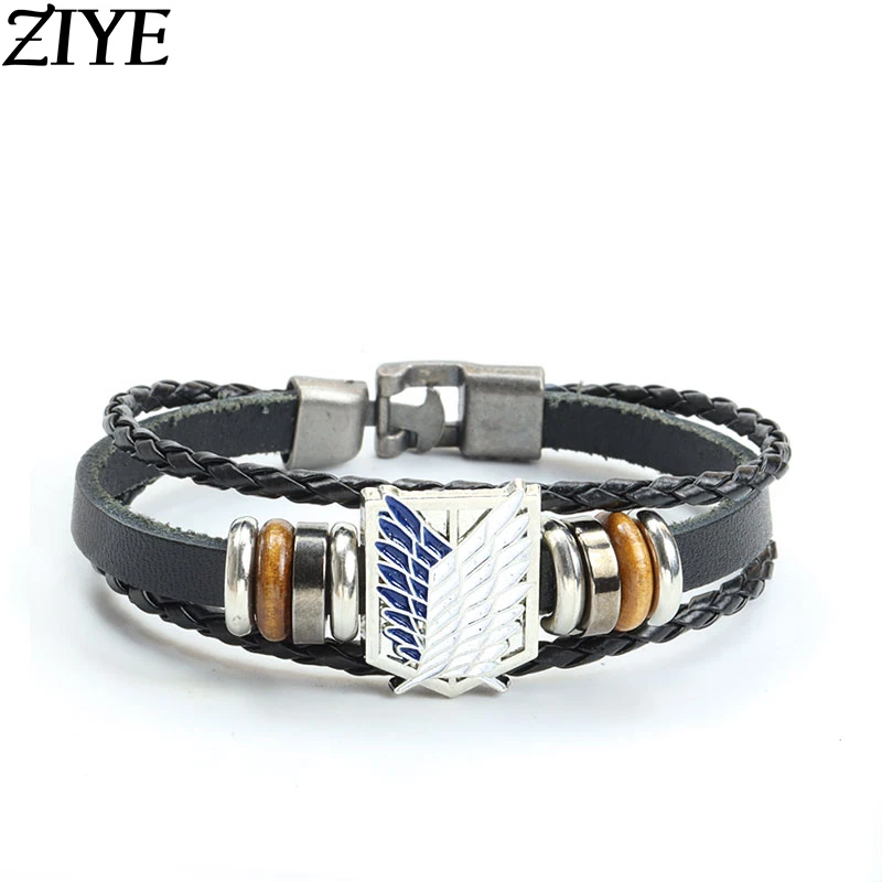 Attack on Titan Leather Bracelet Shingeki No Kyojin Survey Corps Wings of Liberty Multilayer Braided Rope Bracelet Anime Jewelry
Attack on Titan Leather Bracelet Shingeki No Kyojin Survey Corps Wings of Liberty Multilayer Braided Rope Bracelet Anime Jewelry