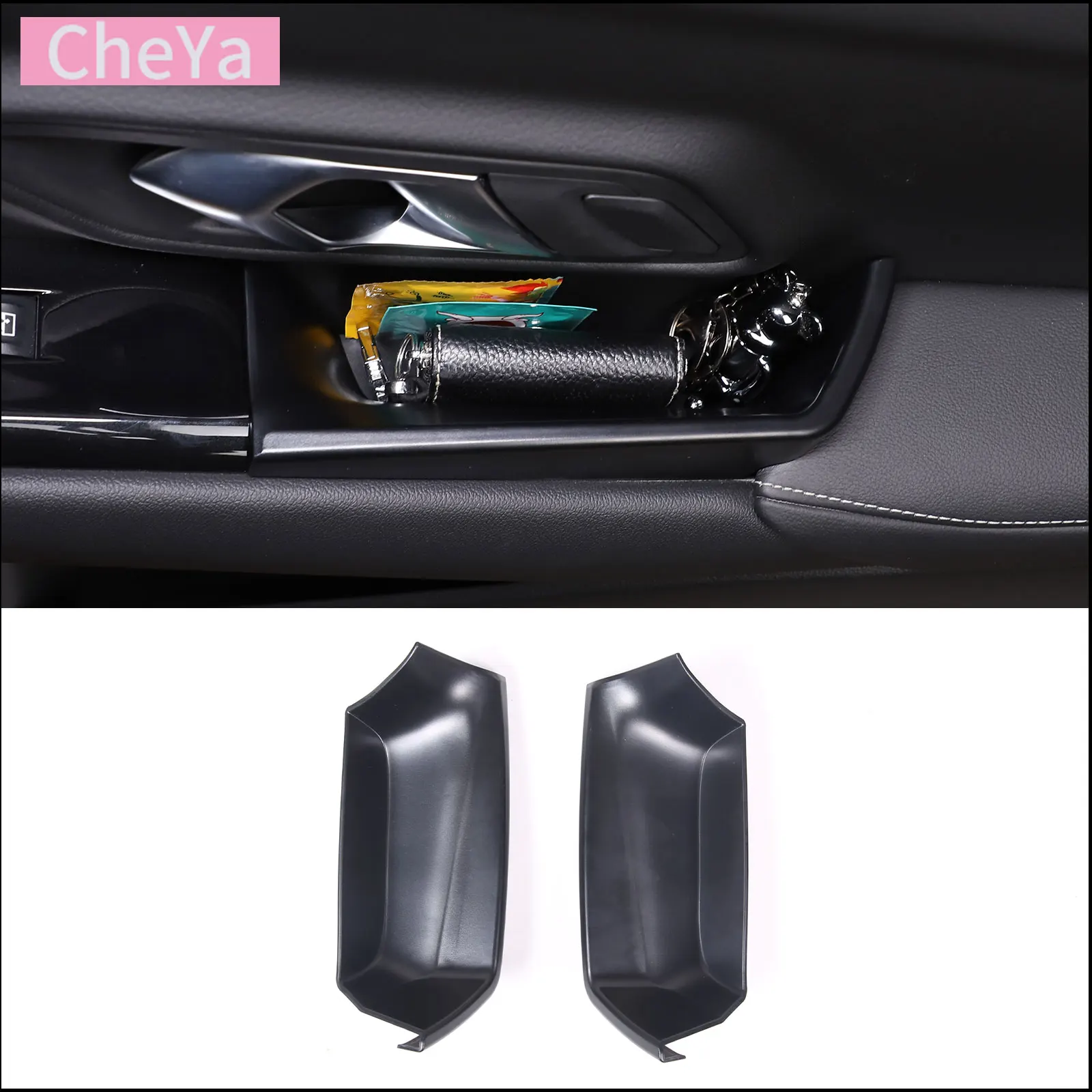 

Для Toyota GR Supra MK5 A90 2019-2023 Автомобильный Дверной ящик для хранения ABS черный аксессуары для хранения 2 шт.
