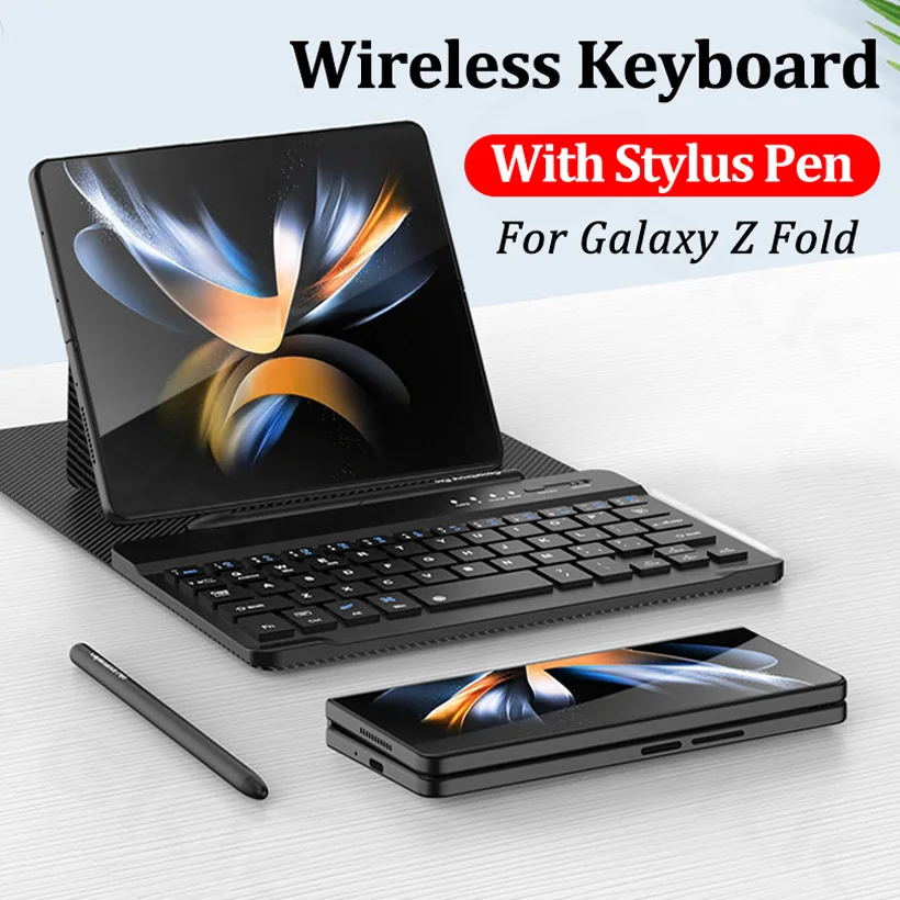 GKK Keyboard Magnetic Leather Stand Case For Samsung Galaxy Fold 4 3 2 With Capacitance Pen Wireless Keyboard Leather Hard Cover
GKK Keyboard Magnetic Leather Stand Case For Samsung Galaxy Fold 4 3 2 With Capacitance Pen Wireless Keyboard Leather Hard Cover