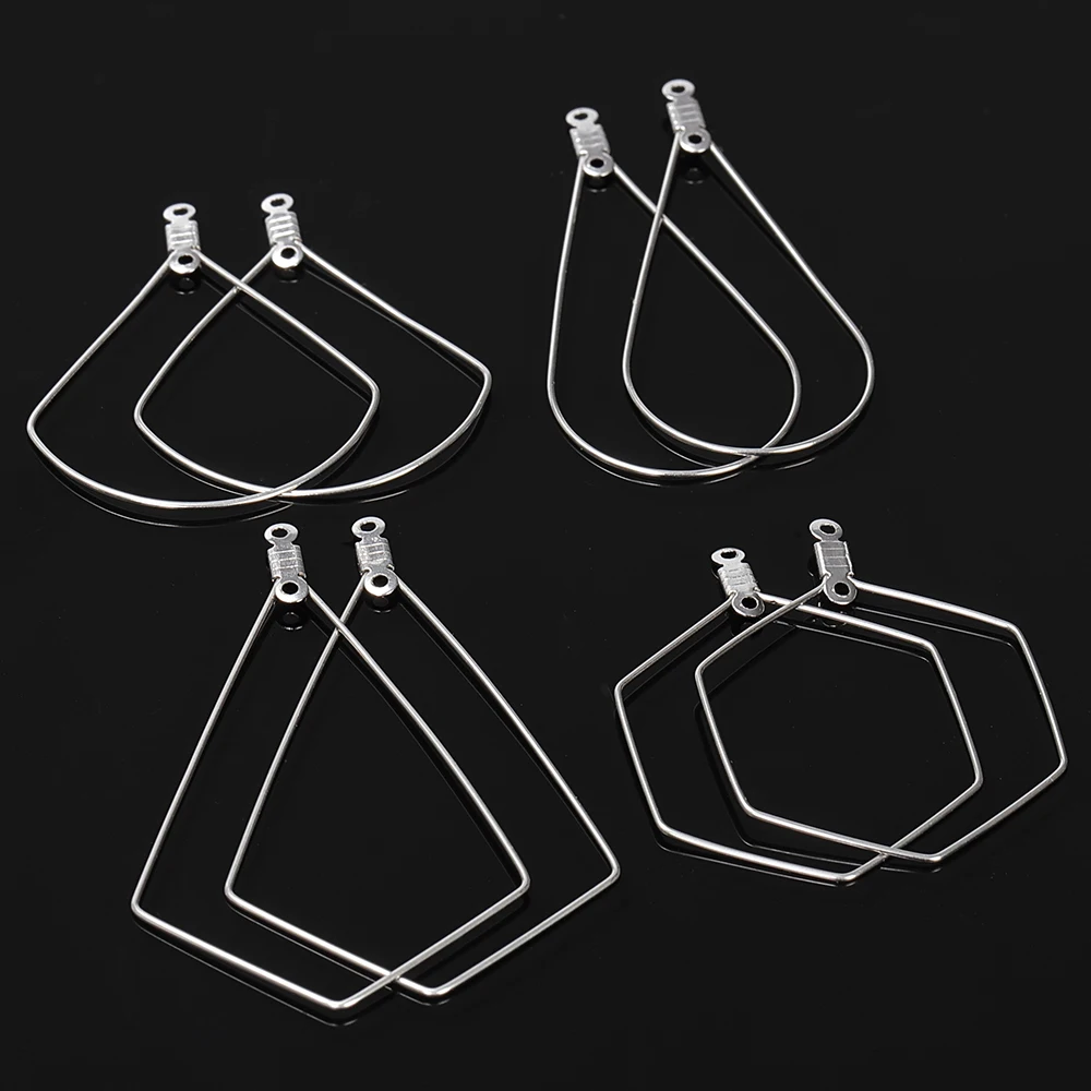 20pcs/lot Stainless Steel Earring Hook Geometric Shape Ear Wire Hoop DIY Dangle Earring Accessories for Jewelry Making Materials
20pcs/lot Stainless Steel Earring Hook Geometric Shape Ear Wire Hoop DIY Dangle Earring Accessories for Jewelry Making Materials